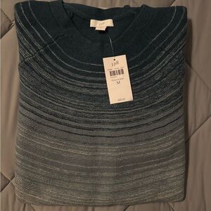 J. Jill NWT Blue to Gray Gradient Sweater Size M